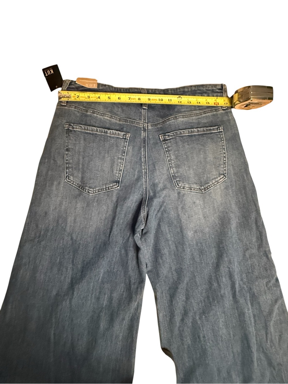 Kut from the Kloth High-Rise Blake Super Wide Leg Jeans in Blue Size 14 NWT - Picture 5 of 8